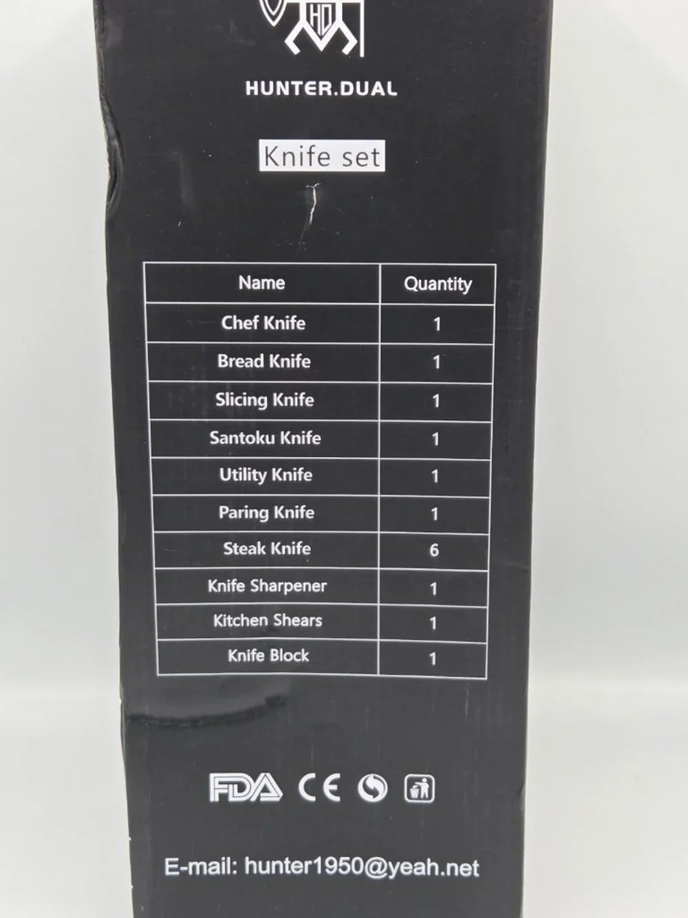 Hunter.Dual 15-Piece German High Carbon Stainless Steel Knife Set with Block – M
